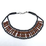 Wooden and Black Beads Chocker Necklace Photo 2