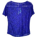 NWT Honey & Lace Valencia Blue Lace Shirt Extra Small Size XS Photo 2