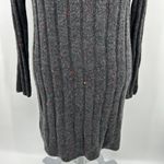 Madewell Donegal Rolled Mock Neck Ribbed Sweater Dress AF500 - Donegal Coal Photo 4