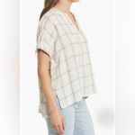 Madewell Linen Blend Lakeline Popover Shirt in Windowpane Jacquard XXS Photo 2