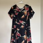 Tommy Bahama Short Sleeve Silk Maxi Dress Tropical Birds of Paradise Sz Small Photo 1