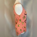 Self Esteem  Pink Tank Top Lemons Love Tie Size Large Photo 2