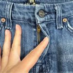 7 For All Mankind  A Pocket Micro Cut Off Jean Shorts Womens 28 Festival Denim Photo 4