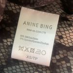 ANINE BING Renee Silk Python Print Blouse in Charcol Photo 13