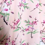 Symphony  Cream & Pink Floral Open Front Kimono Robe Size Small Photo 8
