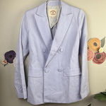 Brooks Brothers Red Fleece Blue Linen Cotton Blend Searsucker Jacket - Size - 0 Photo 0