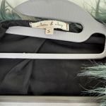 Willow & Clay  Women's Green Teal Spotted Furry Faux Fur Jacket Size Small Photo 2