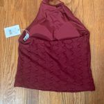 ANDIE  Bikini Set Baja Top Super High Waisted Bottom Size M Syrah Red Lace NWT‎ Photo 11