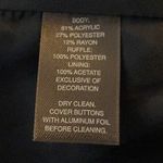 White House | Black Market WHBM Women's Black White Textured Tweed Fringe‎ Blazer Jacket Size 10 Photo 6