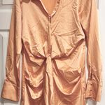 RIVIR NWOT light orange satin,long Photo 7