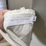 Nectar Clothing Women's White Polka Dot Sleeveless Mini Dress Bow Tie Back L Photo 2