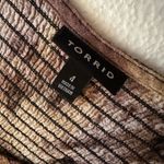 Torrid Brown Black Tan Tie Dye Babydoll Crinkle Gauze Smocked Top 4 4X Long Slv Photo 6