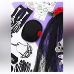 Toulite 16 pcs Halloween day of the dead costumes set for woman&men for cosplay Black Photo 2