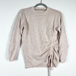 Brochu Walker Jacona Pullover Cotton Cashmere Crew Neck Cinched Sweater Pink XS Photo 0
