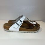 Birkenstock Women’s Gizeh Birko-Flor White Sandals Size 5-5.5 (36) Photo 3