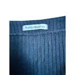 Reformation The Gellar Black Ribbed Button Front Bell Sleeve Crop Top Womens 2X Photo 6