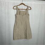 The Limited Vintage  100% Linen Beige Embroidered Sleeveless Square Neck Dress Photo 1