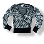 Anthropologie Maeve  Black White Knitted Sweater Shrug 2pc Top - Size XSmall Photo 1