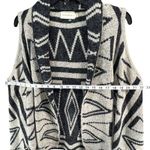 Dreamers Sweater Vest Womens S-M Beige Black Open Aztec Tribal Boho Festival Photo 4