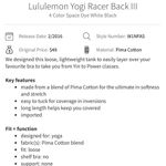 Lululemon Yogi Racer Back in Space Dye White Black Size 6 Photo 7