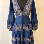 Free People My Love Mini Indigo Dress Size Small Photo 4