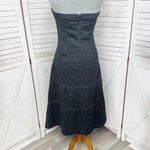 Anthropologie  Odille Bow Detail Tiered Strapless Midi Dress Black 10 Whimsygoth Photo 3