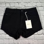 KanCan USA KanCan Black Cut Off Fringe Raw Hem Jean Denim Shorts Style KC6033BK Size 9/28 Photo 0