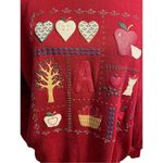 Gopher Sport Vintage 80’s/90’s Country Farm Style Red With Green Turtleneck Pull Size L Photo 8