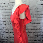 Ella Moss  Monaco‎ Ruffle Mini Dress Orange Red Photo 4