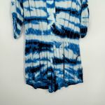 Young Fabulous and Broke  Womens Blue White Tie Dye Long Sleeve Malik Romper Size M Photo 6