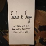 Sadie & Sage Floral Sheer Among the Stars Women's Top NWT Black Size L Photo 7