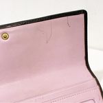 Coach  Julia Oh Snap Back Patent Brown Wallet Checkbook Multi Card Slot Photo 3