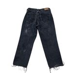 Madewell  Women's Curvy Vintage Straight Jeans 29P Black Raw Hem Photo 4