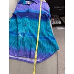 Vintage‎ 90s Cabrais Collection Rayon Button Shirt Purple Teal Ombre Size L Blue Size L Photo 7