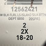 Torrid Black Floral Island Faux Button Pullover V-Neck Long Sleeve Bodysuit- 2X Photo 15