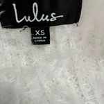 Lulus Long Sleeve Fuzzy Open Tie Front Cardigan White Size X Small Photo 5