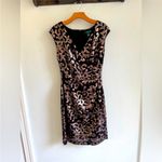 Ralph Lauren  Black & Gold Swirl sequence Mini Dress sz 8 party festive cocktail Photo 11