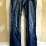 Miss Me Bootcut Jeans Rhinestone Embroidered Logo Medium Wash Western Blue 28 Photo 5