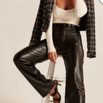 Abercrombie & Fitch The 90’s Relaxed Ultra High Rise Faux Leather Pants Black 6 Photo 0