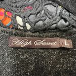 Artsy Mohair Wool Blend Jacket Boutique Coat Crochet Lace Detail Large Boho Black Size undefined Photo 1