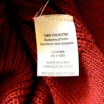Gentle Fawn  Burnt Orange Brick Red Puff Sleeve Vneck Knit Sweater Shirt Small Photo 6