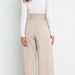 Petal and Pup  Kieran High Rise Wide Leg Pleated Belted Pants in Beige Size 4 NWT Photo 5