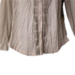Lovestitch  Women's Large Shirt Button Up Embroidered Long Sleeve Wrinkled Effect Photo 4