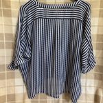 Body Central  Women's Blue And White Striped Short Sleeve Shirt Size Small Photo 1