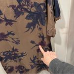 Beautiful olive plum floral silk cold shoulder mini dress Armour Vert whimsigoth Green Size XS Photo 5