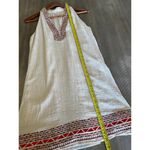 THML Beige Boho Embroidered Deep V-Neck Shift Mini Dress Women’s size Small Photo 9