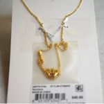 Unwritten NWT  PEACE 14k Gold Plated Cubic Zirconia Statement Necklace Photo 3