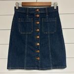 Madewell  Button Front Denim Mini Skirt Photo 0