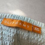 Oliphant Bubble Skirt Smocked Mini Dress‎ In Frond Green Palm Sz XXS Photo 4