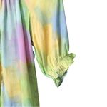 Anthropologie Current Air Noah Split Neck Top Women's XS Multicolor Ruffled Pastel Kidcore Photo 5